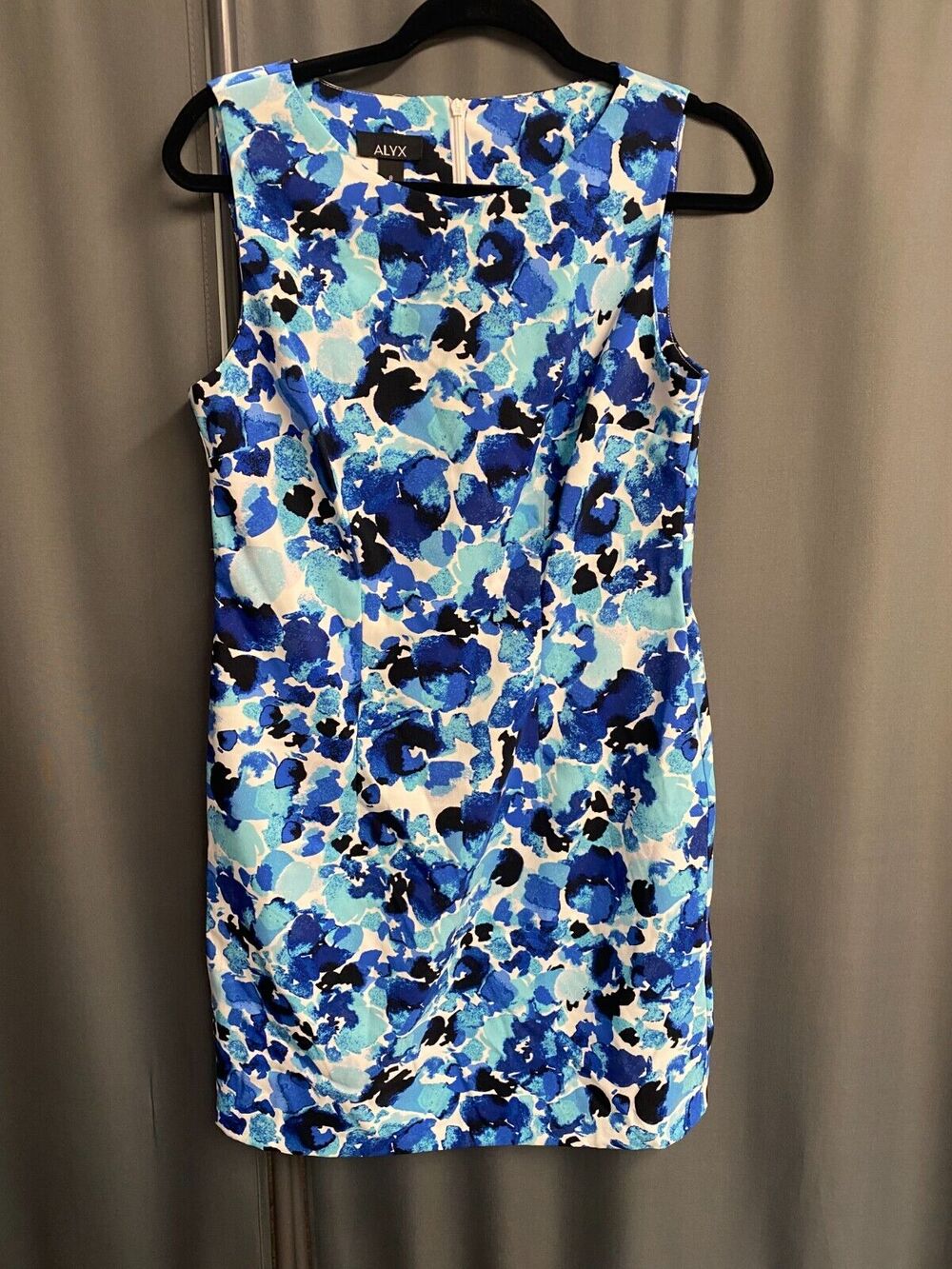 Alyx Mini Shift Dress Womens Size 8 Multicolor Sleeveless Scoop Neck Preppy B67